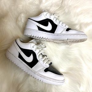Women’s Air Jordan 1 Low Sneaker in White & Black